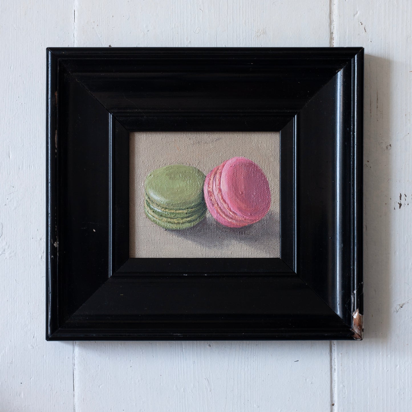 Macarons Green & Pink original painting